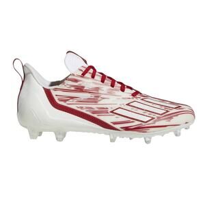 Adidas Mens Adizero Football Cleats US 12M FR 46.33 Red White Athletic EUC